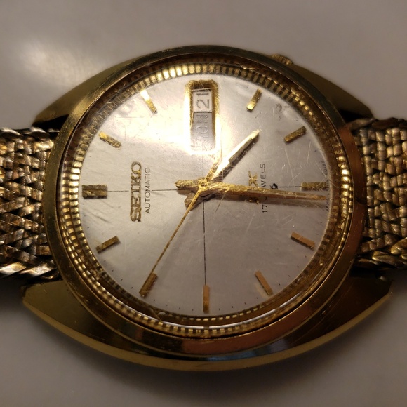 Vintage Seiko Men's Automatic Goldtone Watch 6106-6007 With Mesh Bracelet Runs! - Picture 12 of 12
